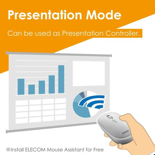 Elecom Blue LED Wireless Mouse (Gray)