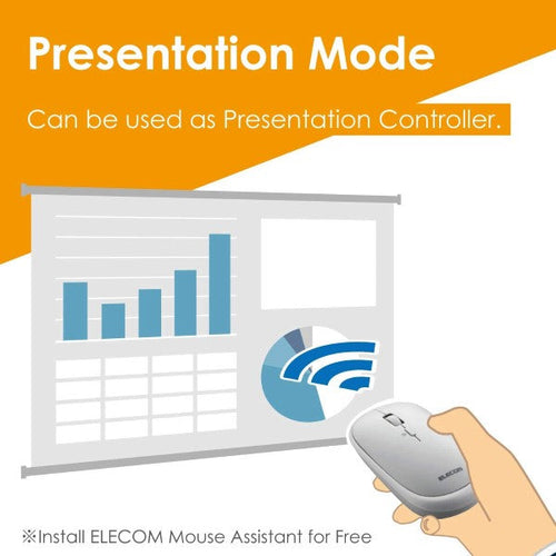 Elecom Blue LED Wireless Mouse (Gray)
