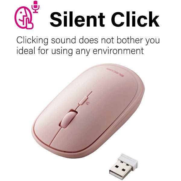 Elecom Blue LED Wireless Mouse (Pink)