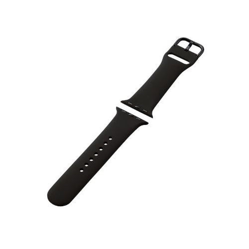 Elecom AW-41BDSCBK 38mm-41mm for Apple Watch Band Silicone (Black)