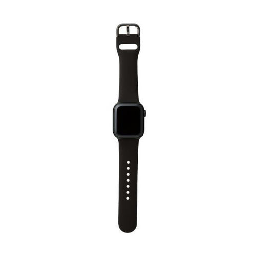 Elecom AW-41BDSCBK 38mm-41mm for Apple Watch Band Silicone (Black)
