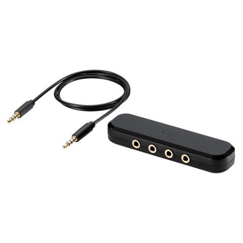 Elecom EHP-35AD03BK Multi-Earphone Splitter 3Port Audio Adpt
