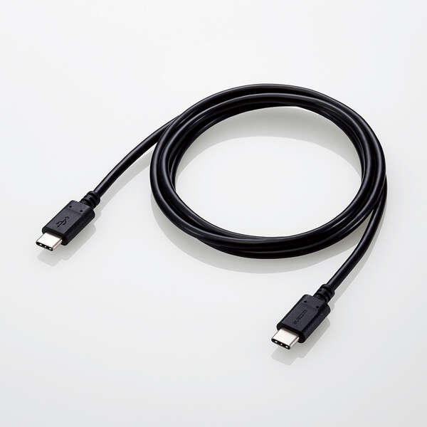 Elecom U2C-CC5PC10NBK PD100W Type C- C Cable 1M Black