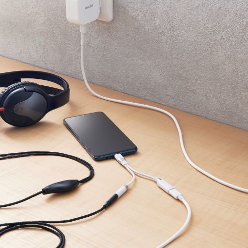 Elecom MPA-C35CSDPDWH PD27W High Res USB C Audio Conversion (White)