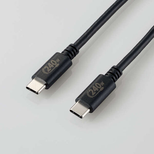 Elecom U2C-CCPE10NBK PD240W Type C-C Cable 1M Black
