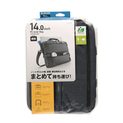 Elecom BM-IBHCH14NNV Laptop Bag Front Pocket  Horizontal 14inch (Navy)