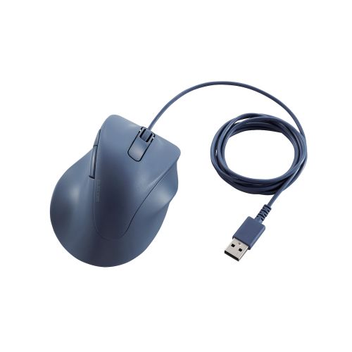 Elecom M-XGM30UBSKBU 5 Button Wired Silent Mouse Blue (M)    