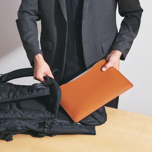 Elecom BM-IBSVM2213CA Soft leather Inner sleeve MacBook  13 (Camel)