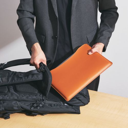 Elecom BM-IBSVM2214CA Soft leather Inner sleeve MacBook  14 (Camel)