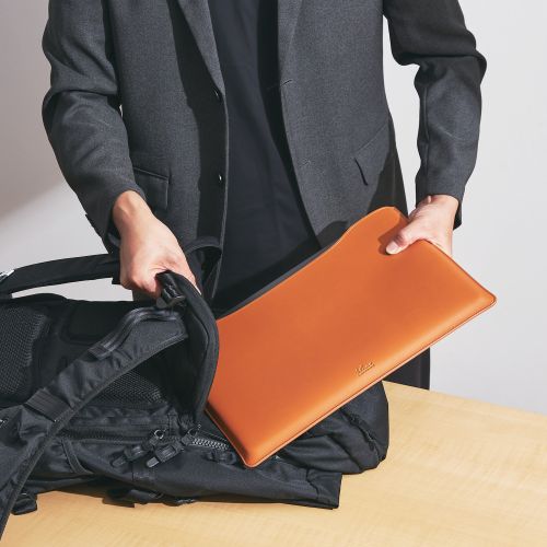 Elecom BM-IBSVM2216CA Soft leather Inner sleeve MacBook  16 (Camel)