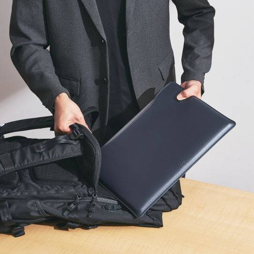 Elecom BM-IBSVM2216NV Soft leather Inner sleeve MacBook  16 (Navy)
