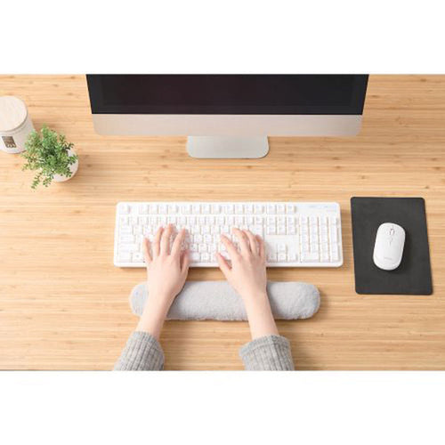 Elecom MOH-MOF01GY Wrist Rest Fur Long (Grey)