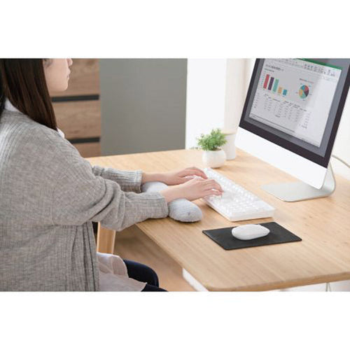 Elecom MOH-MOF01GY Wrist Rest Fur Long (Grey)