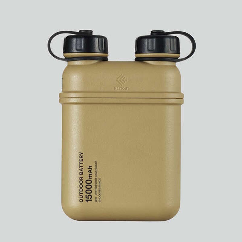 Elecom DE-NEST15000ABE 15000mAh 32W 1C2A Power Bank (Beige)