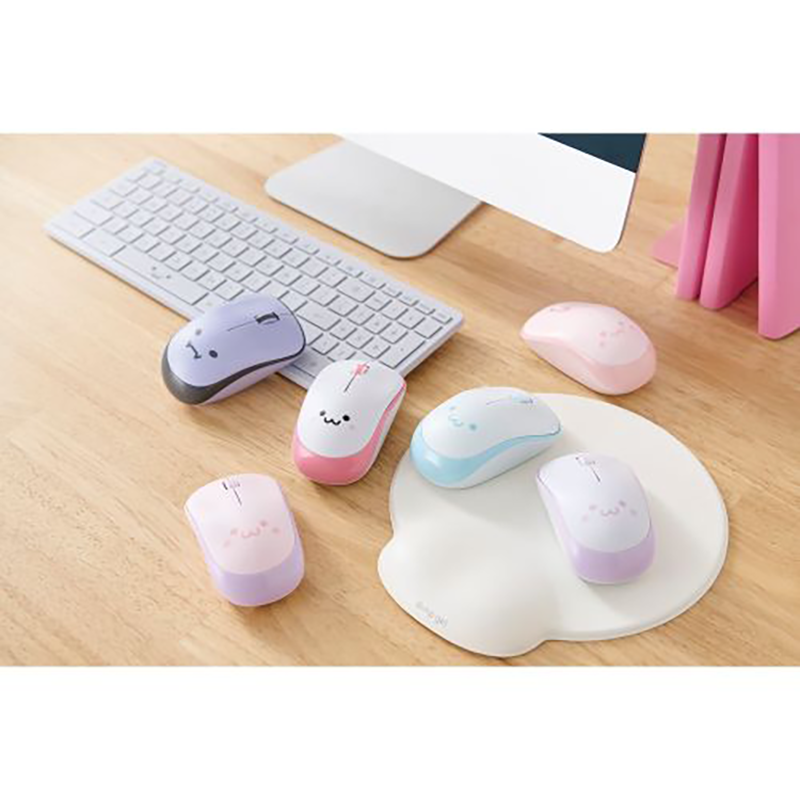 Elecom M-IR07DRSPF3-G Anti Bacterial Wireless 3 BTN Silent Mouse (Purple/Pink)