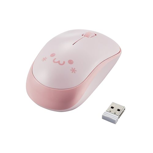 Elecom M-IR07DRSPF4-G Anti Bacterial Wireless 3 BTN Silent Mouse (Pink/White)
