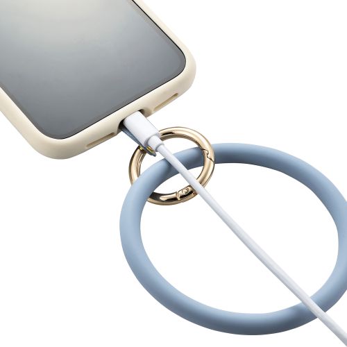 Elecom P-STHSIBU Smartphone Hand Strap Silicon Ring (Blue)