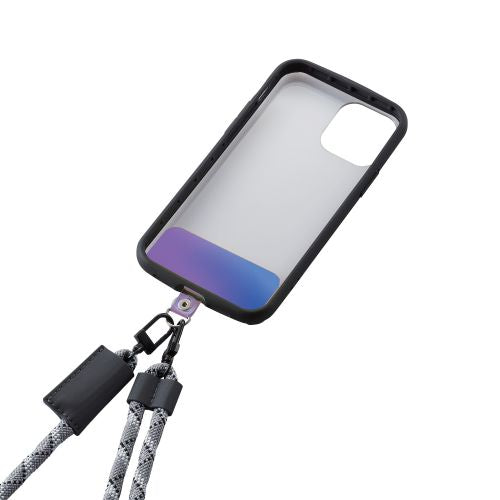 Elecom P-STHD1ACR Smartphone Strap Holder Sheet 1Hole 2pc