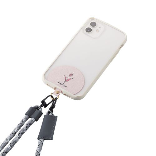 Elecom P-STHD1DE01 Smartphone Strap Holder Flower Design