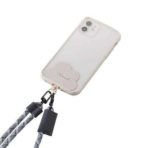 Elecom P-STHD1DE02 Smartphone Strap Holder Sheet Cloud 1pc