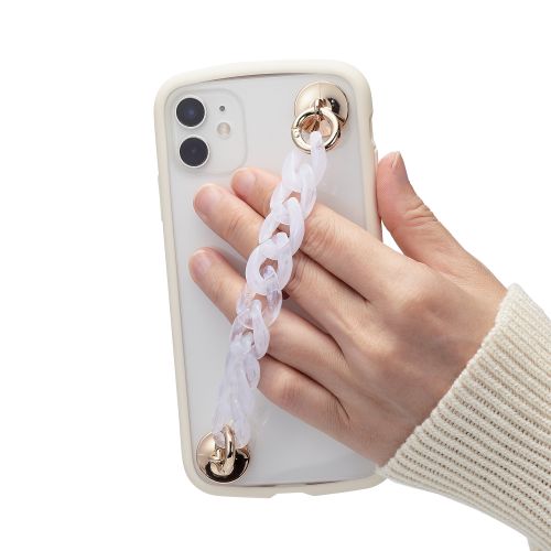 Elecom P-STKHCHSCR Key Ring Hanger Chain Flat (Clear)