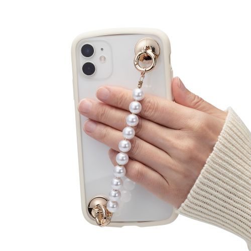Elecom P-STKHPAL Key Ring Hanger Chain Flat (Pearl)