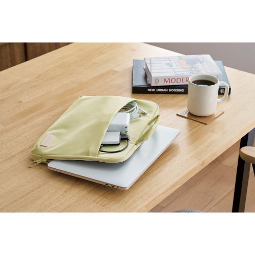 Elecom BM-OF07GN2 14-inch PC Inner Bag with Shoulder Strap (Light Green)