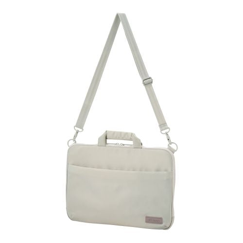 Elecom BM-OF07GY2 14-inch PC Inner Bag with Shoulder Strap (Light Grey)
