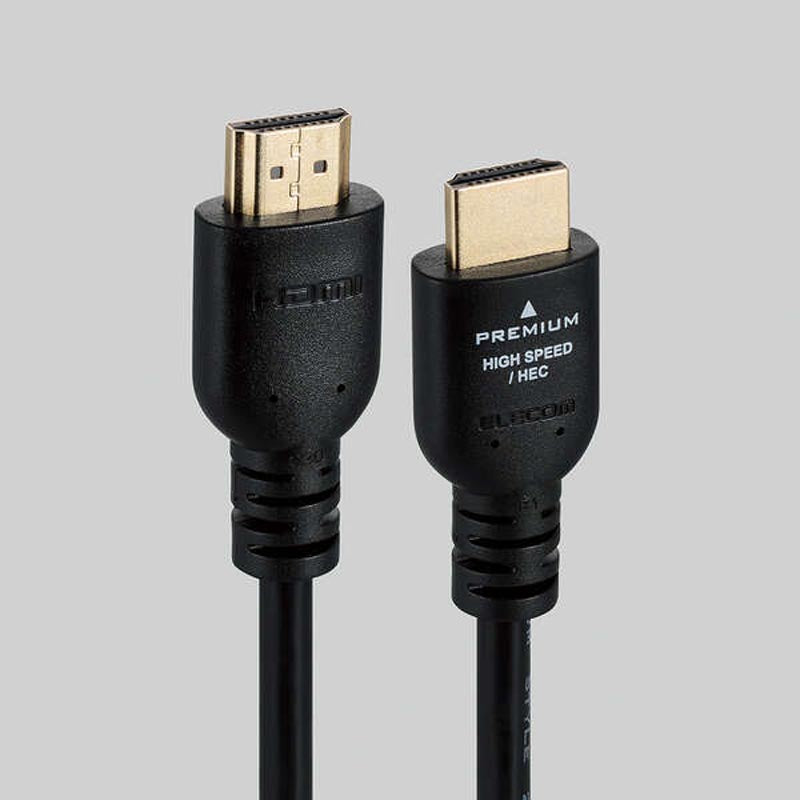 Elecom DH-HDPS14E50BK2 Premium High Speed HDMI Cable Ver 2.0 (5M)