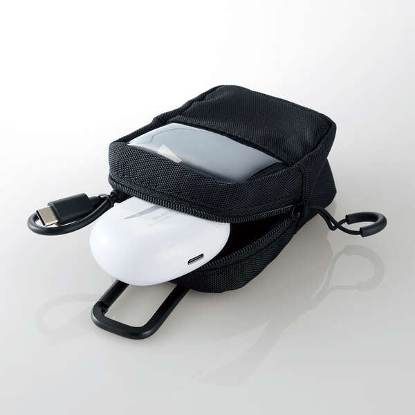 Elecom TWS-EP23FLBK Earphone Case Pouch