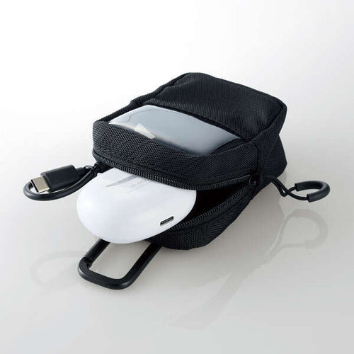 Elecom TWS-EP23FLBK Earphone Case Pouch