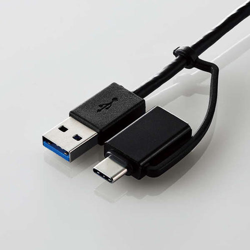 Elecom U3H-CA4004BBK USB C/A 4Ports 3.1(Gen 1) Hub (Black)