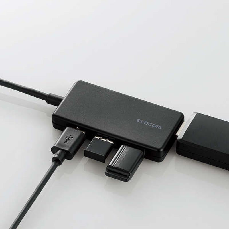 Elecom U3H-CA4004BBK USB C/A 4Ports 3.1(Gen 1) Hub (Black)