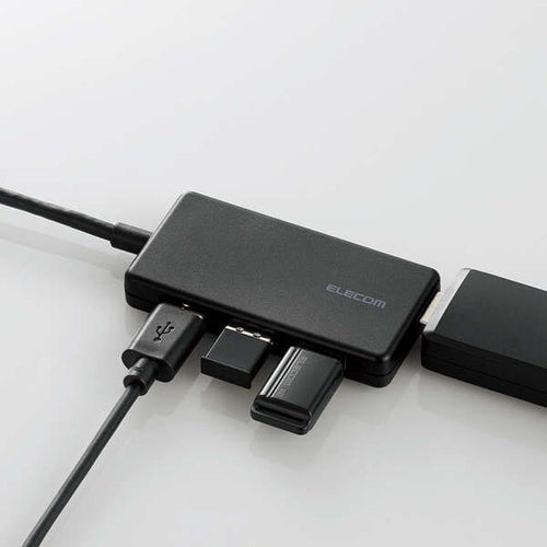 Elecom U3H-CA4004BBK USB C/A 4Ports 3.1(Gen 1) Hub (Black)