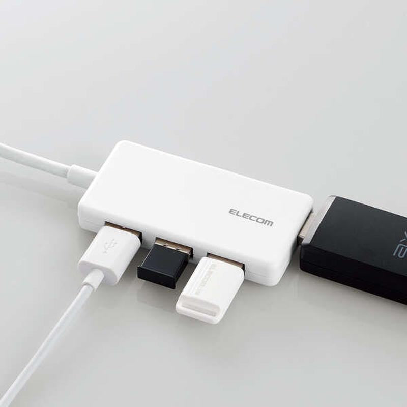 Elecom U3H-CA4004BWH USB C/A 4Ports 3.1(Gen 1) Hub (White)