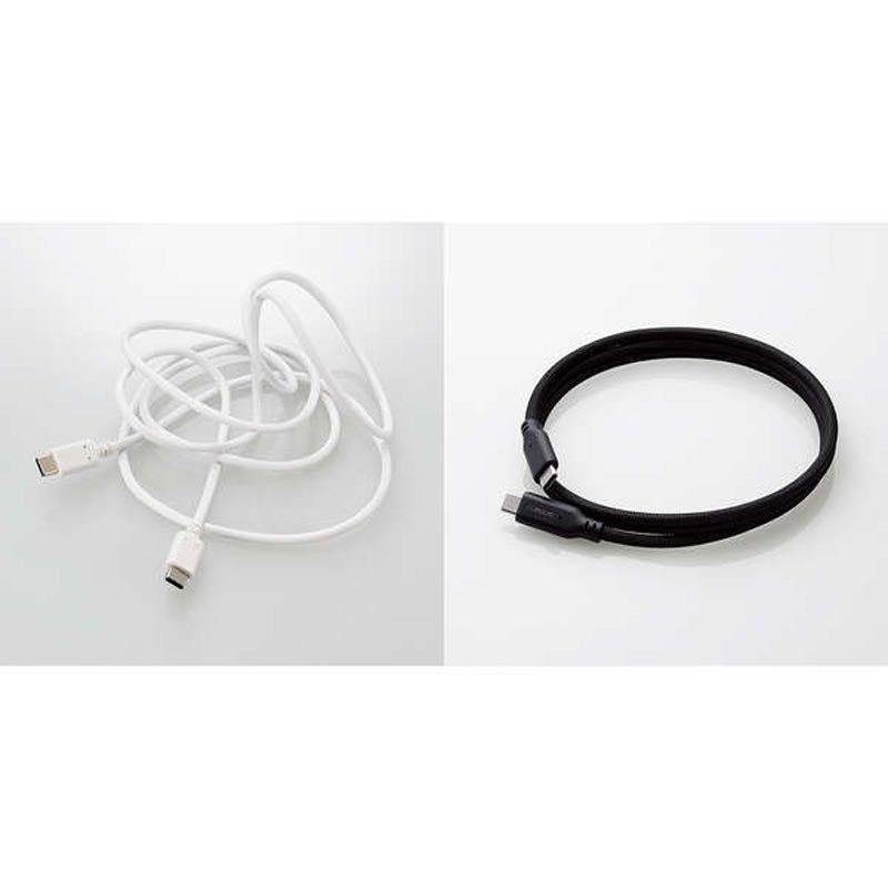 Elecom MPA-CC5PMG10BK Type C-C PD 100W 5A Magnetic Mesh Cable 1M (Black)