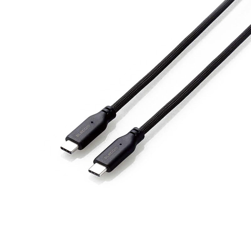 Elecom MPA-CC5PMG10BK Type C-C PD 100W 5A Magnetic Mesh Cable 1M (Black)