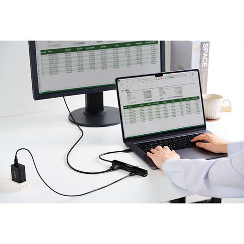 Elecom DST-C30BK 6 in 1 Docking Station 1 X USB C/HDMI/LAN Port 2 X USB A 1 X C PD100W