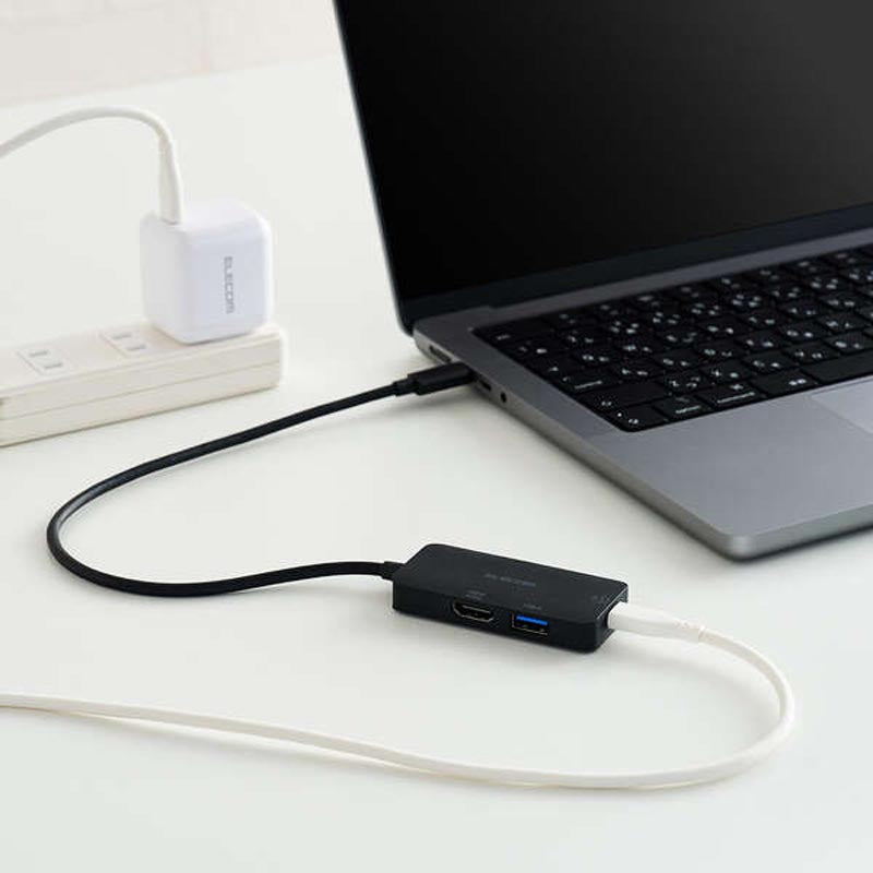 Elecom DST-C31BK 3 in 1 Docking Station 1 X USB-C/HDMI/USB-A Port