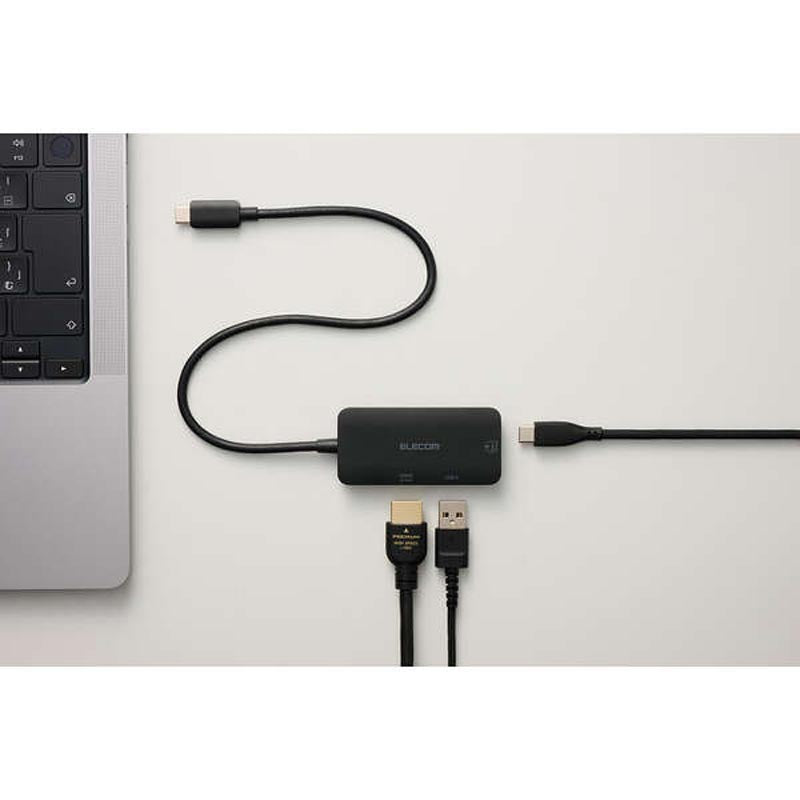 Elecom DST-C31BK 3 in 1 Docking Station 1 X USB-C/HDMI/USB-A Port