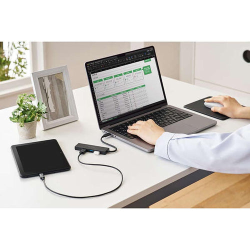 Elecom U3HC-H040PBK USB-C Hub 4 Ports 5GBPS (Black)