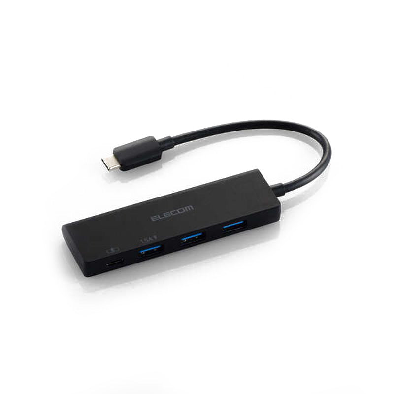 Elecom U3HC-H040PBK USB-C Hub 4 Ports 5GBPS (Black)