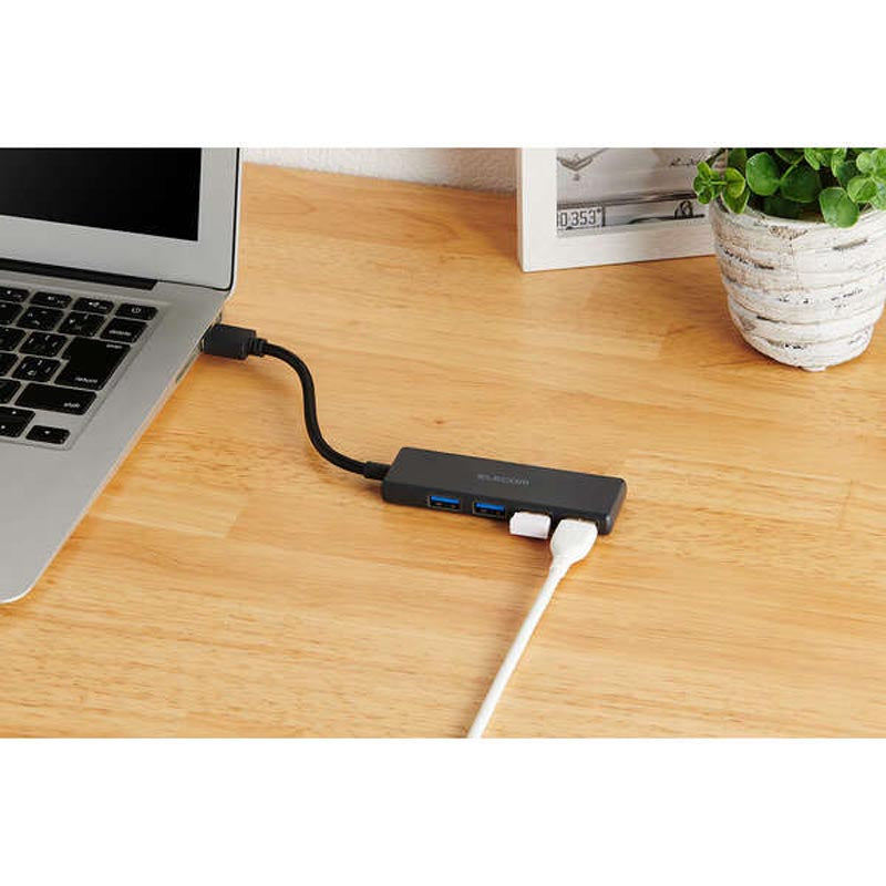 Elecom U3H-H040BK USB 3.0 (5Gpbs) 4 Port Adapter (Black)