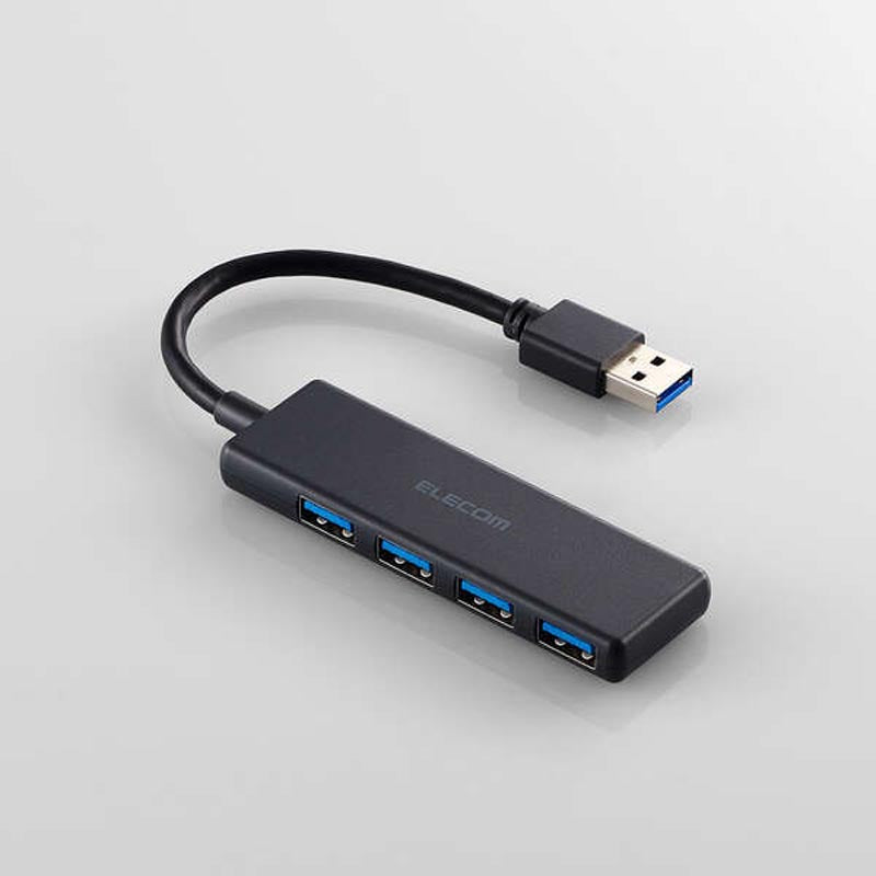 Elecom U3H-H040BK USB 3.0 (5Gpbs) 4 Port Adapter (Black)