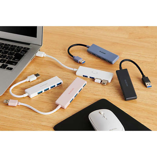 Elecom U3H-H040WF USB 3.0 (5Gpbs) 4 Port Adapter (White)