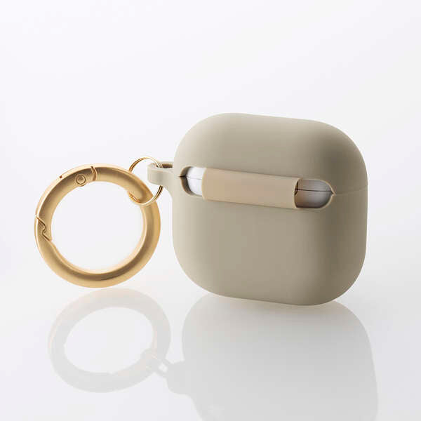 Elecom AVA-AP06SCJGB Airpods Gen4 Silicon Case (Greige)