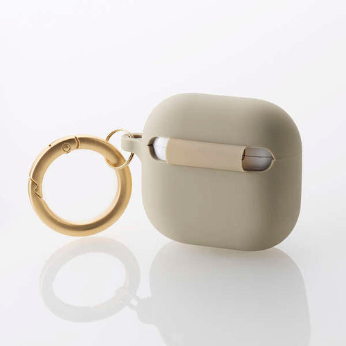 Elecom AVA-AP06SCJGB Airpods Gen4 Silicon Case (Greige)