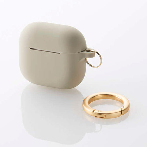 Elecom AVA-AP06SCJGB Airpods Gen4 Silicon Case (Greige)