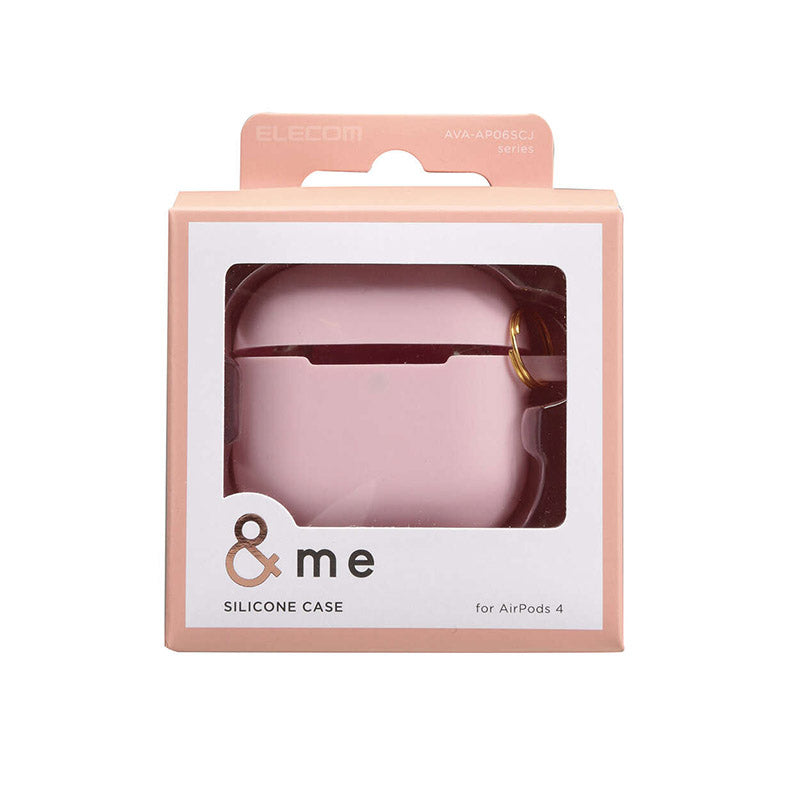 Elecom AVA-AP06SCJPN Airpods Gen4 Silicon Case (Pink)