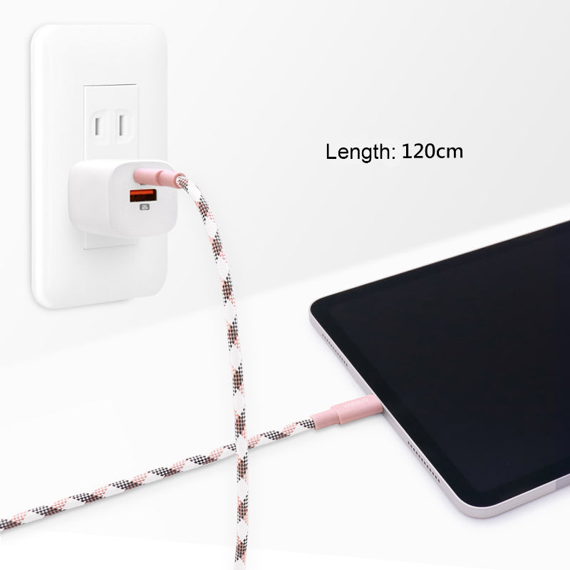 Garmma  GM-7ACCPI1 Type C to C Braided Cable (Pink)